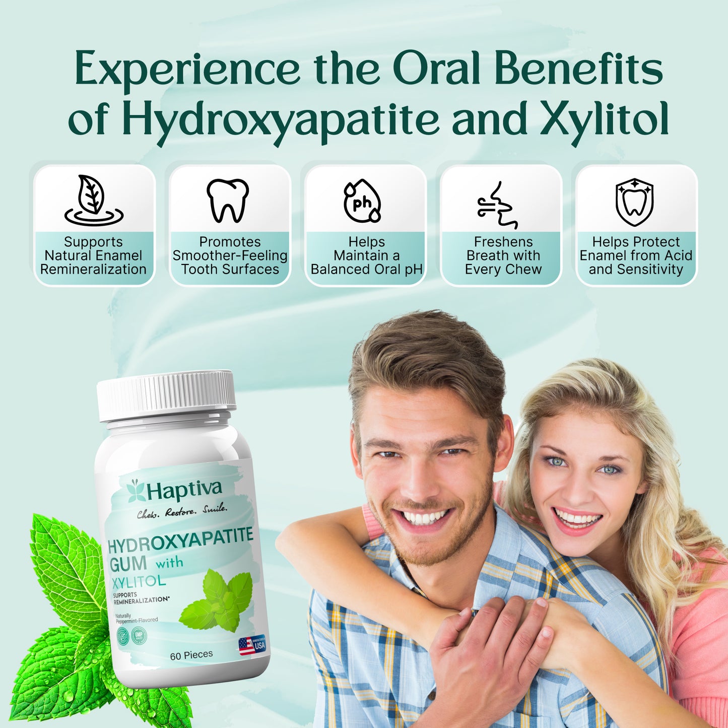 Hydroxyapatite Gum with Xylitol