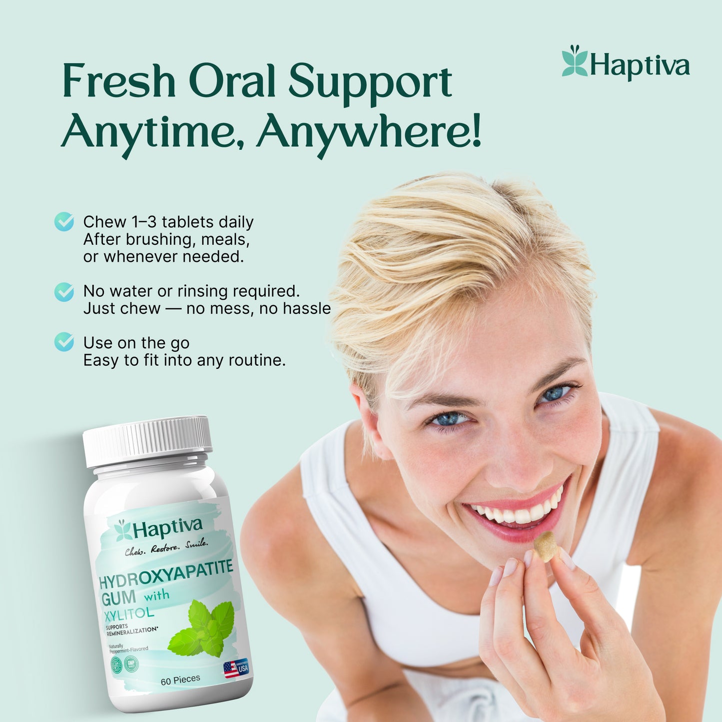 Hydroxyapatite Gum with Xylitol