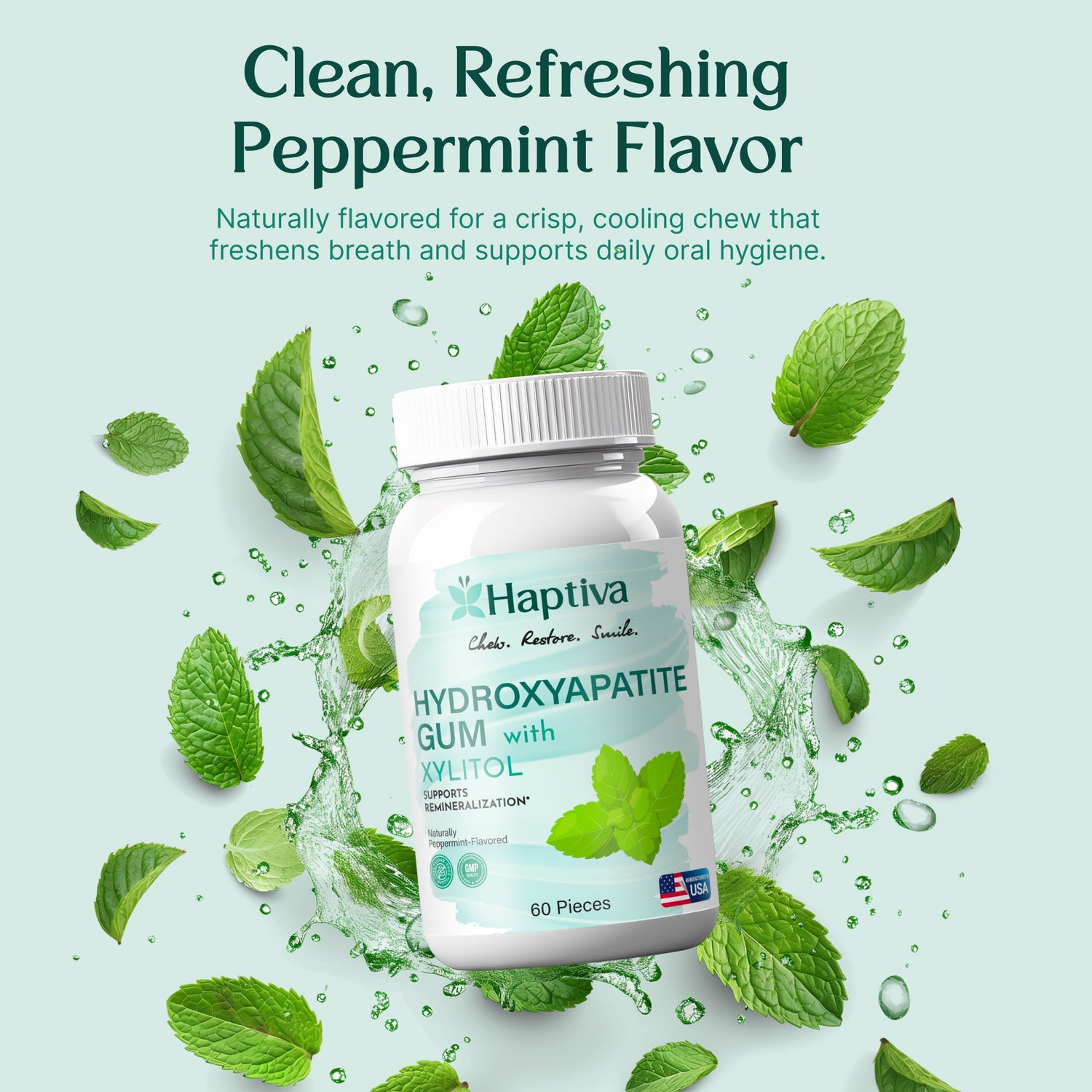 Clean, refreshing peppermint flavor